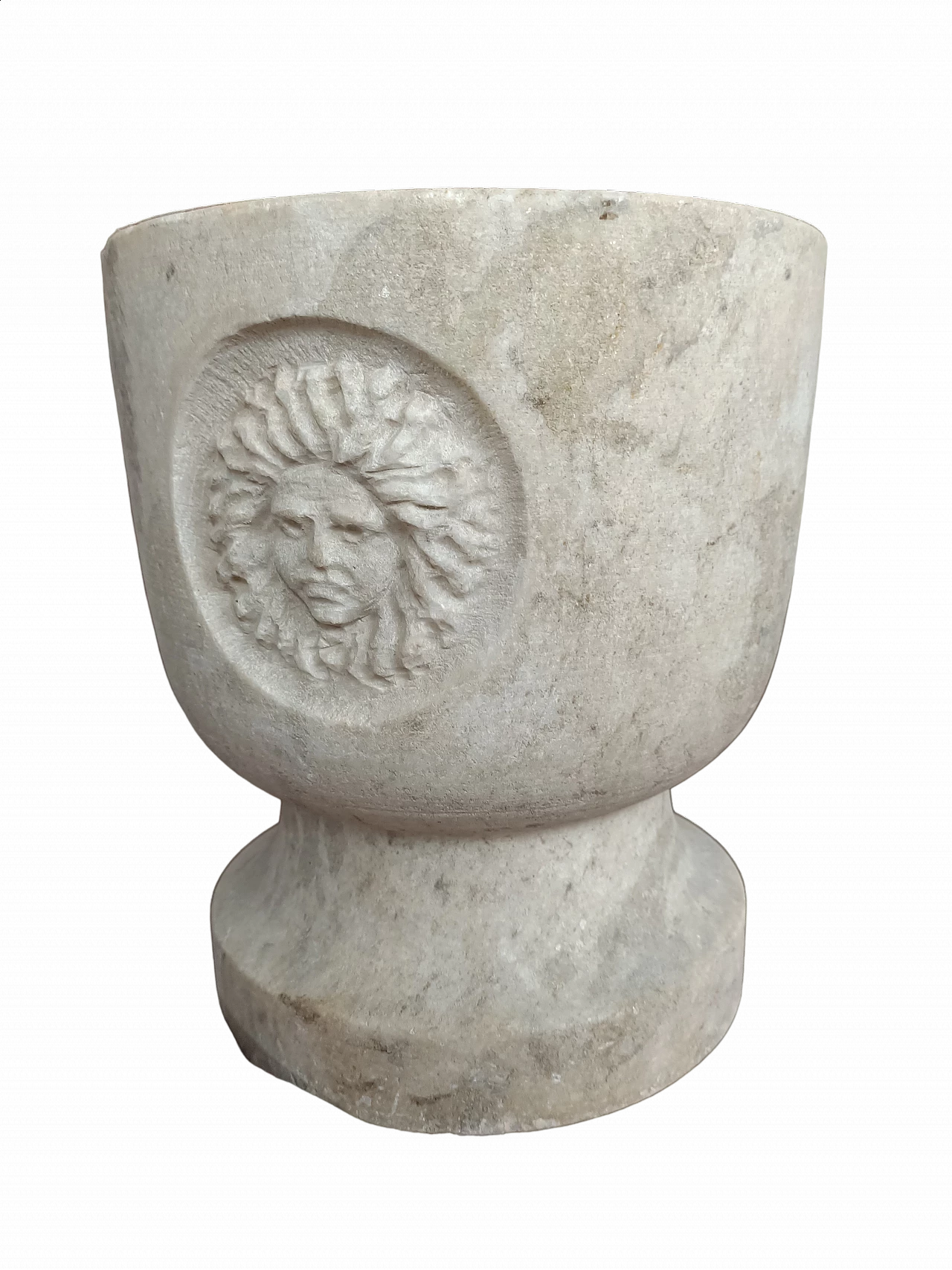 Carrara marble apothecary mortar, early 19th century 6