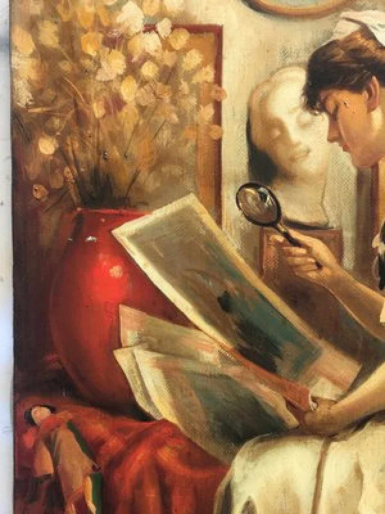 Giovanni Santaniello, Lady reading, oil on canvas, 2002 6