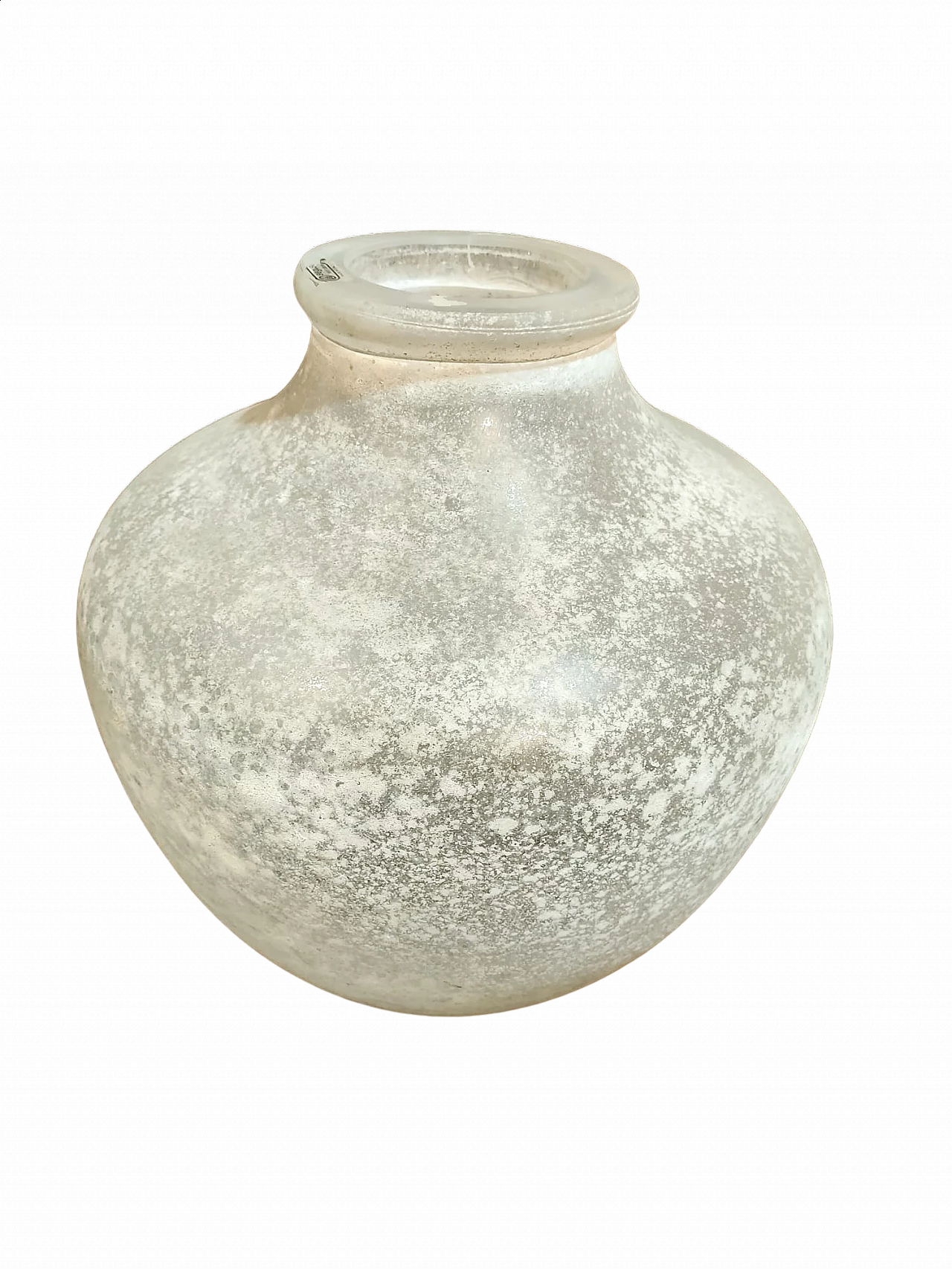 Glass Scavo vase by Seguso, 1980s 7