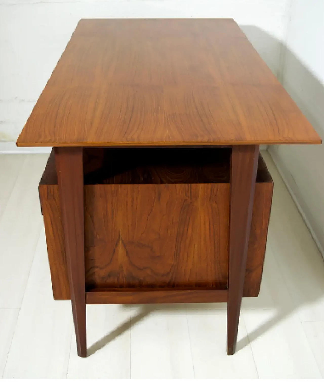 Desk with chair in teak wood by Vittorio Dassi, 1950s 5