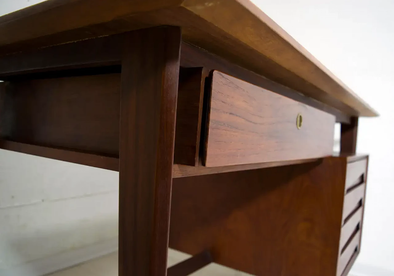 Desk with chair in teak wood by Vittorio Dassi, 1950s 7