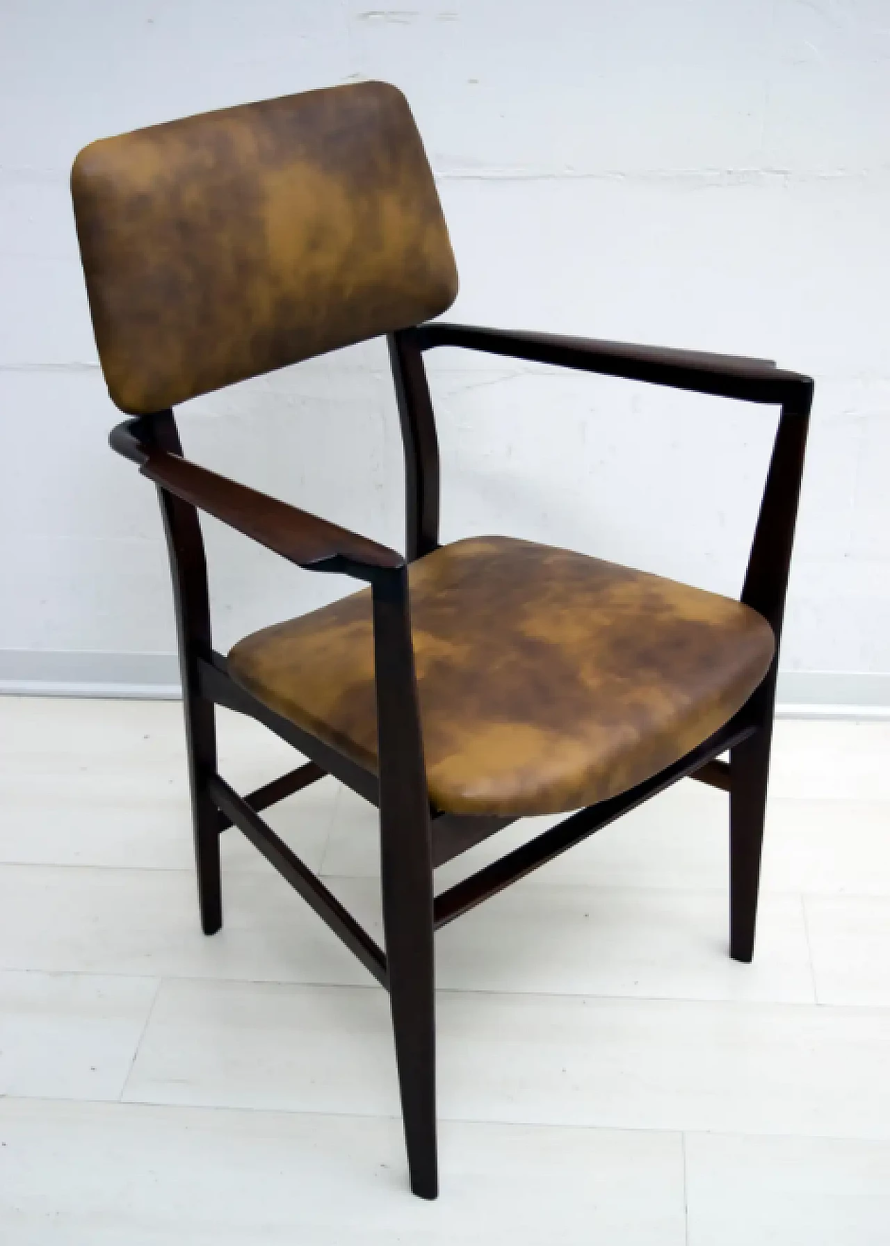 Desk with chair in teak wood by Vittorio Dassi, 1950s 12