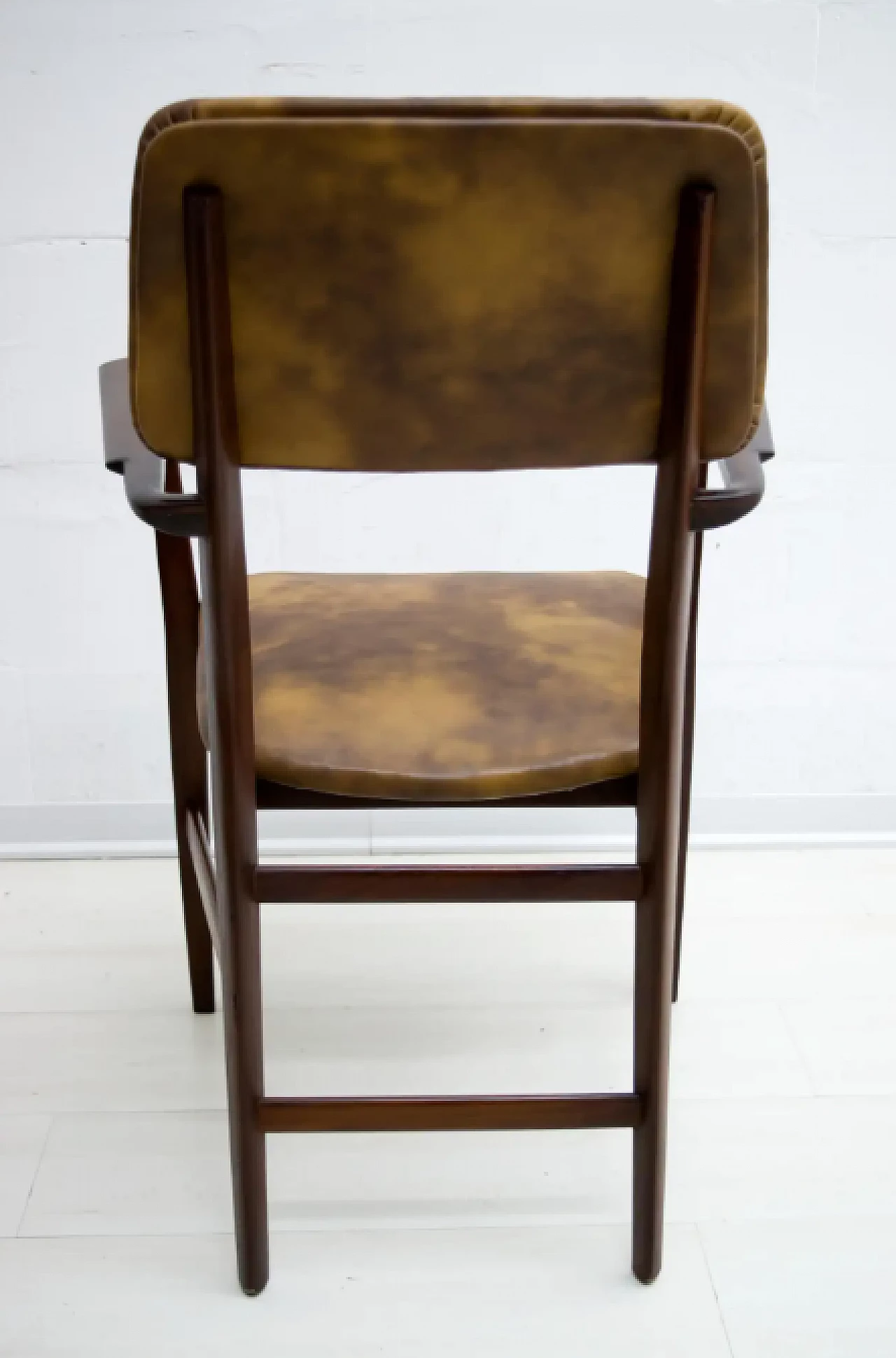 Desk with chair in teak wood by Vittorio Dassi, 1950s 13