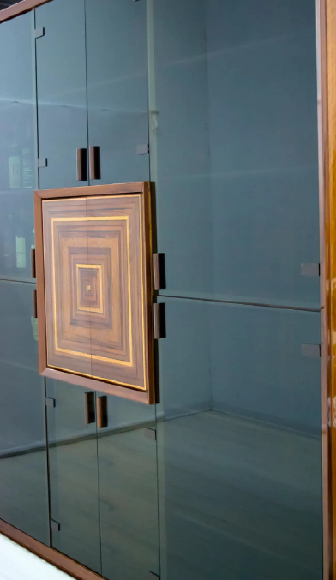 Paganini bar cabinet in inlaid wood by Luciano Frigerio, 1970s 8