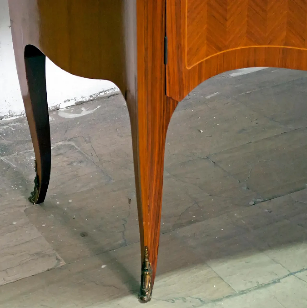 Walnut and poplar bar cabinet by Leopoldo Malberti, 1950s 3