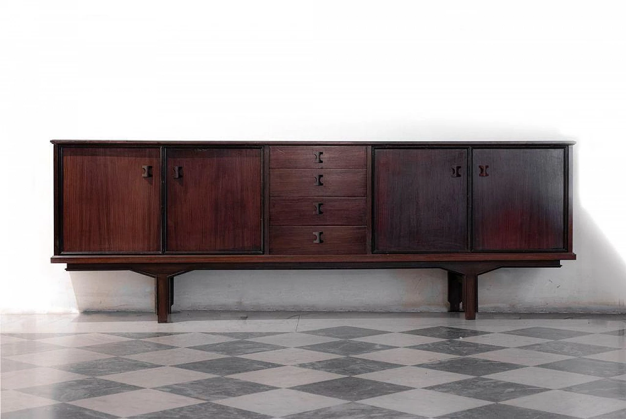 Credenza scandinava in palissandro, anni '60 1