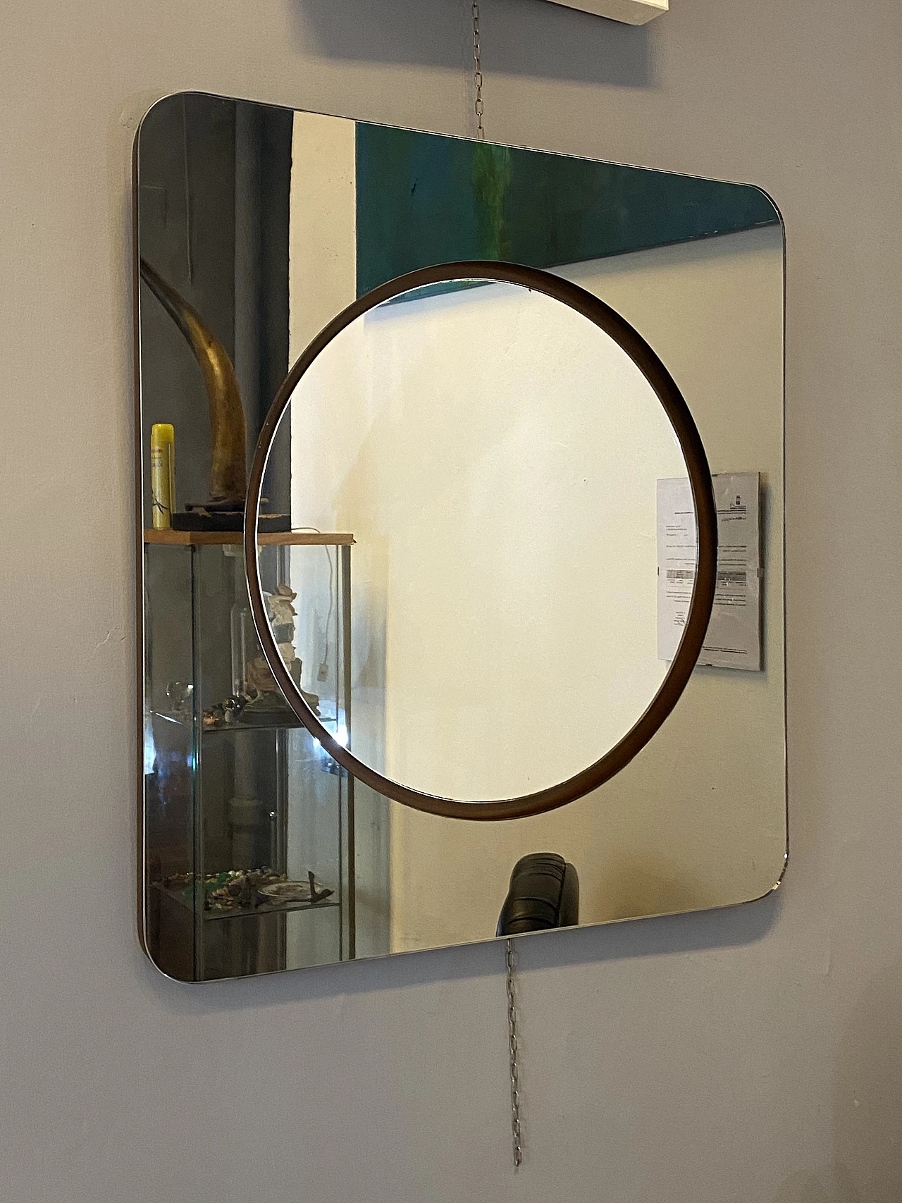 Square mirror by Rimadesio, 1960s 1