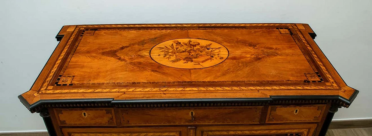 Napoleon III sideboard inlaid with geometric floral motifs, 1850 10