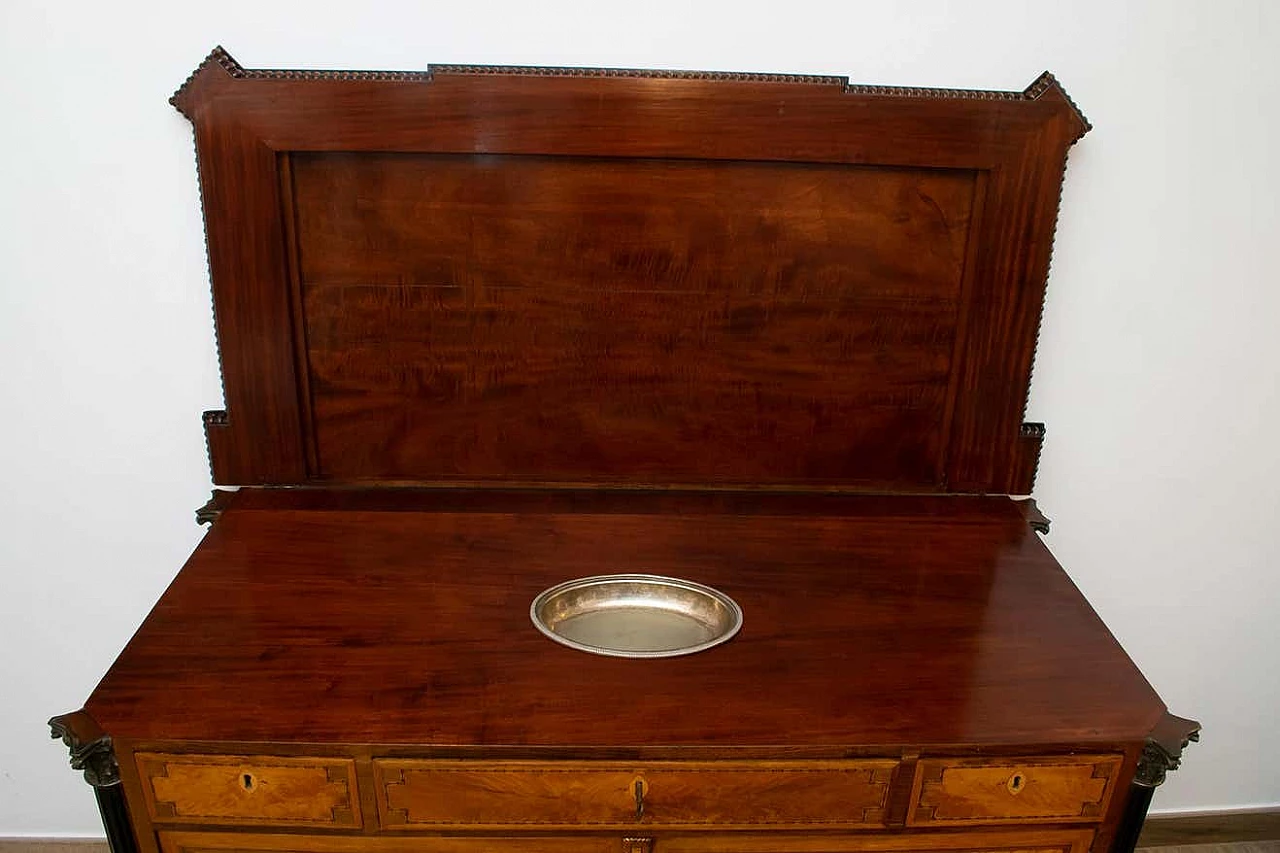 Napoleon III sideboard inlaid with geometric floral motifs, 1850 12