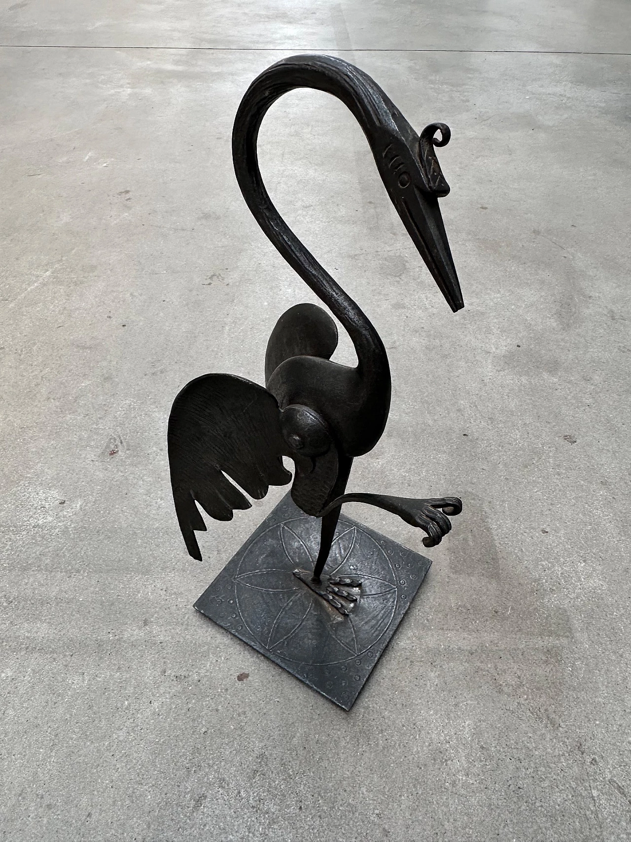 Wrought iron sculpture of a tamper, early 20th century 2