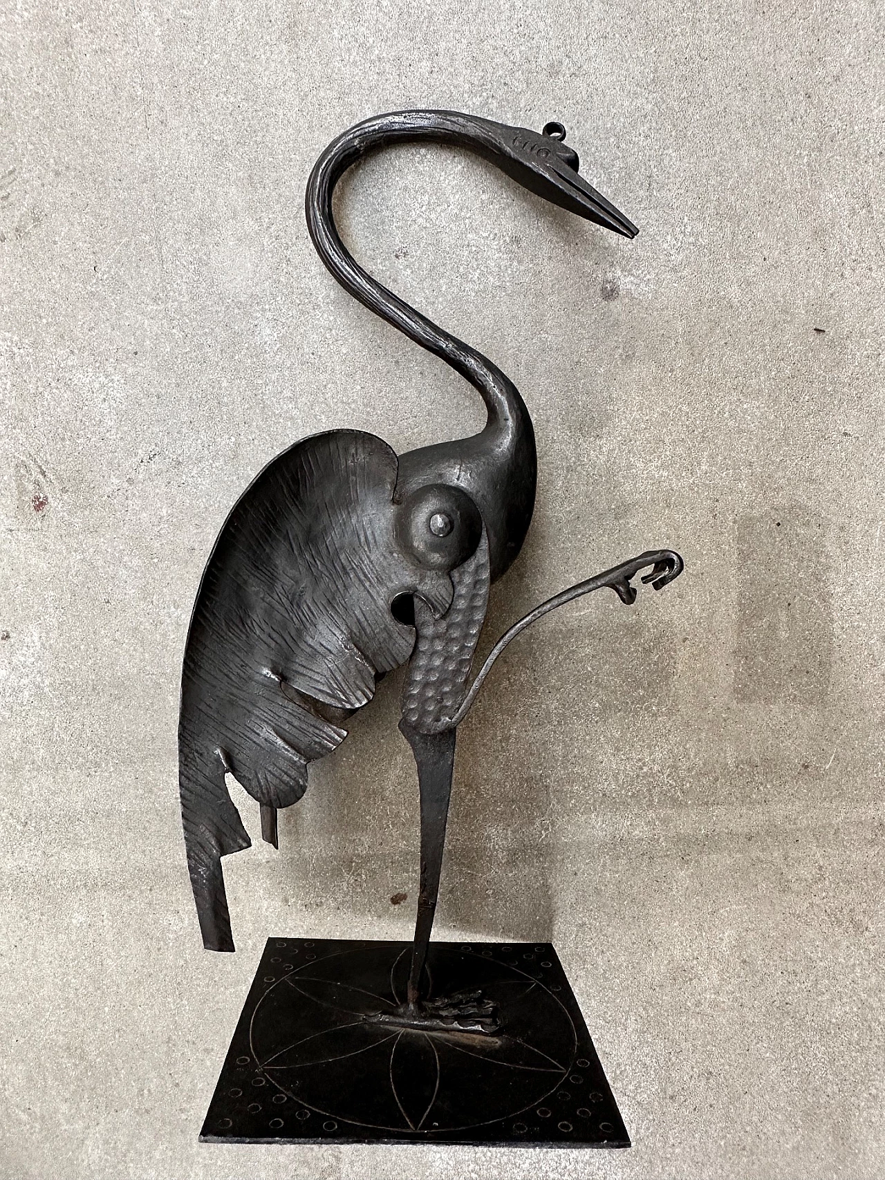 Wrought iron sculpture of a tamper, early 20th century 3