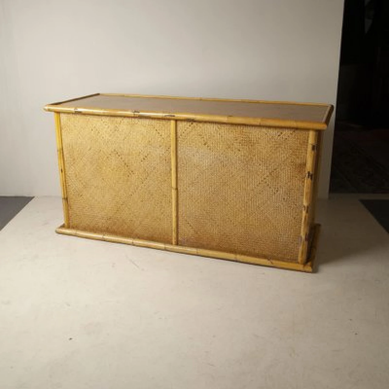 Bamboo and wicker dresser, 1960s 7