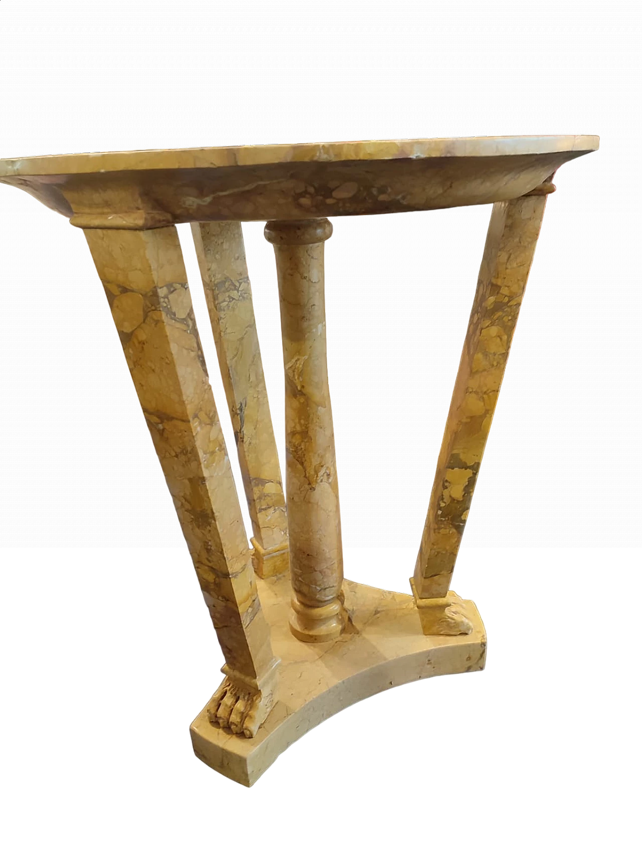 Venetian yellow marble tripod, late 19th century 7