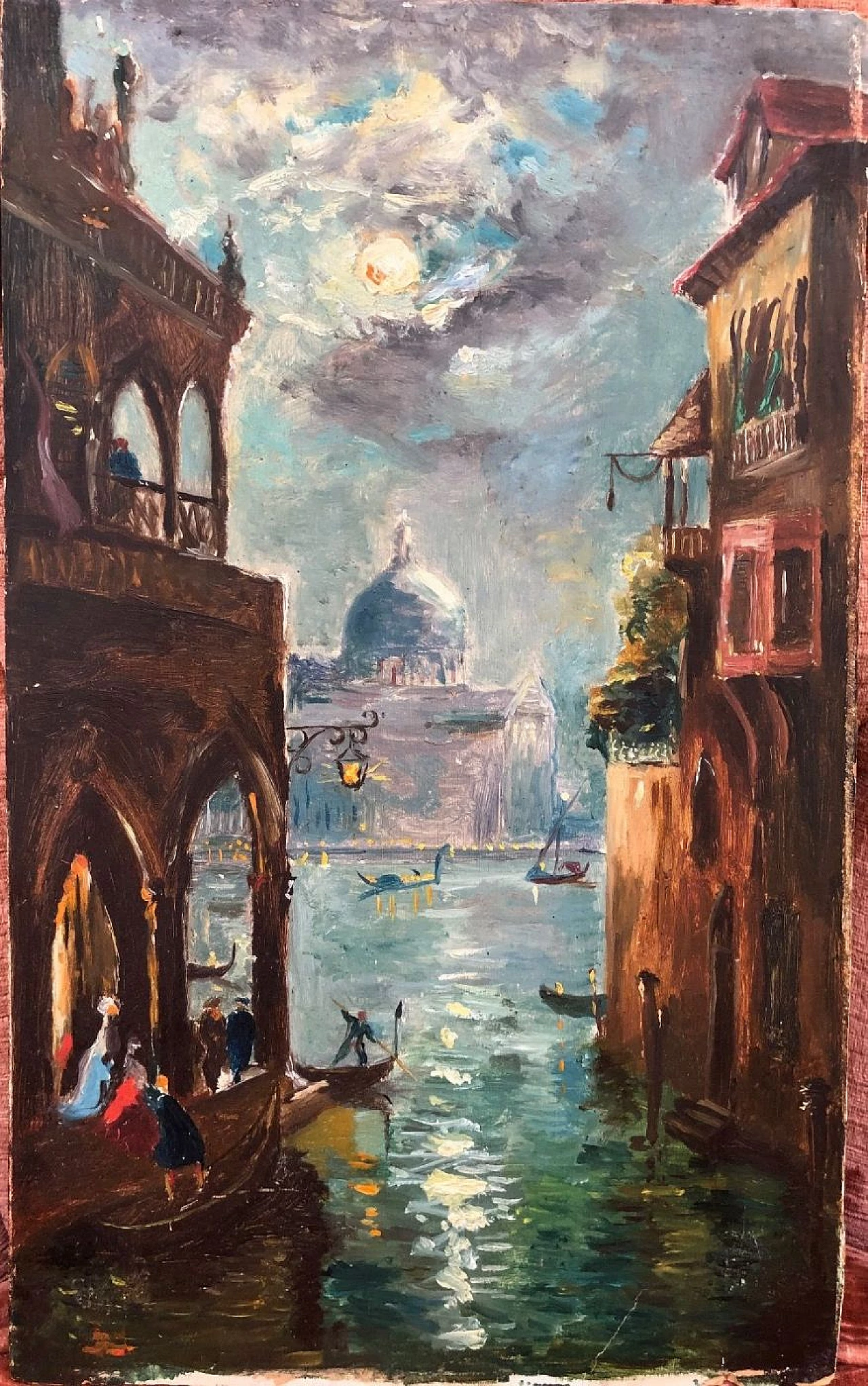 Glimpse of Venice, oil on cardboard 2