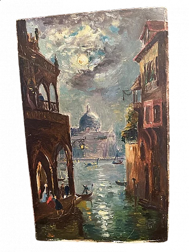 Glimpse of Venice, oil on cardboard