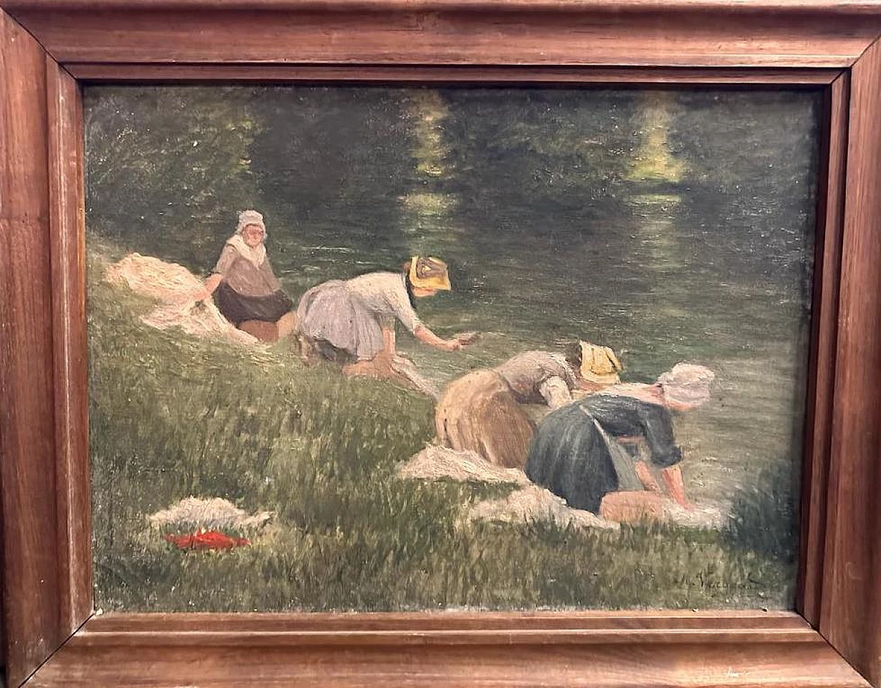 M. Vergeared, Washerwomen, oil on canvas 4