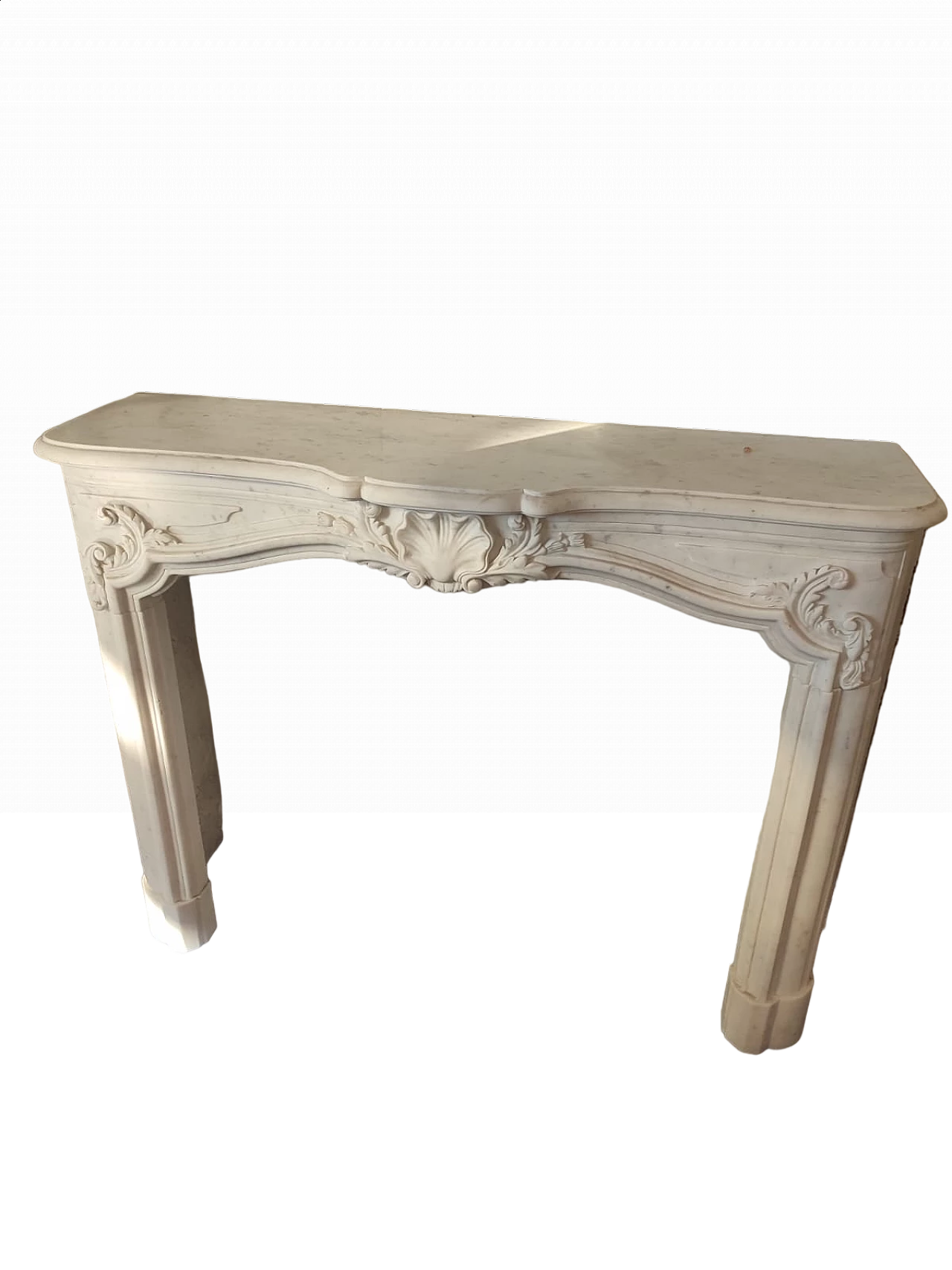 Fireplace in Carrara Calacatta marble, early 19th century 7