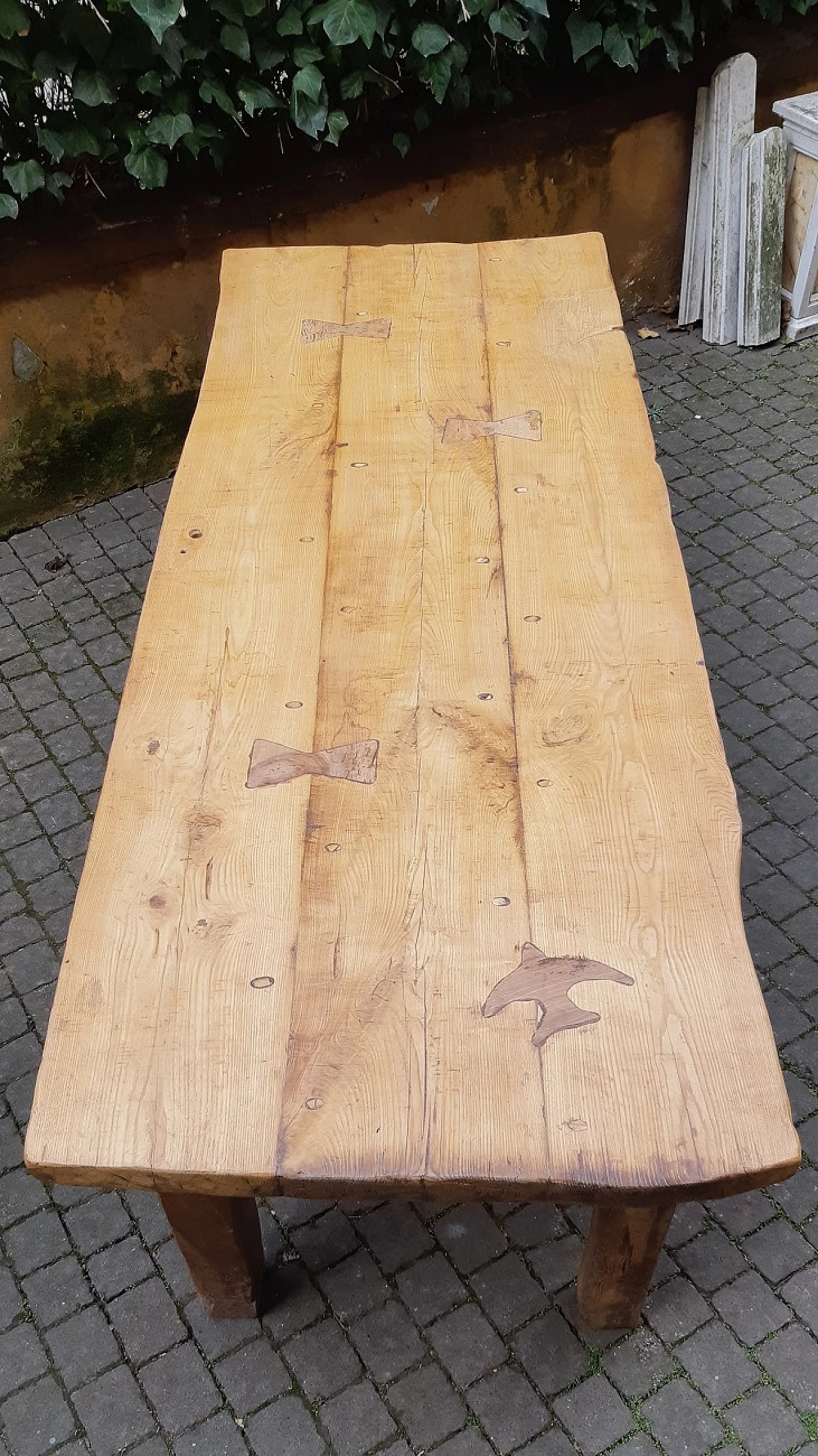 Rustic Tuscan oak and cedar table, early 20th century 2