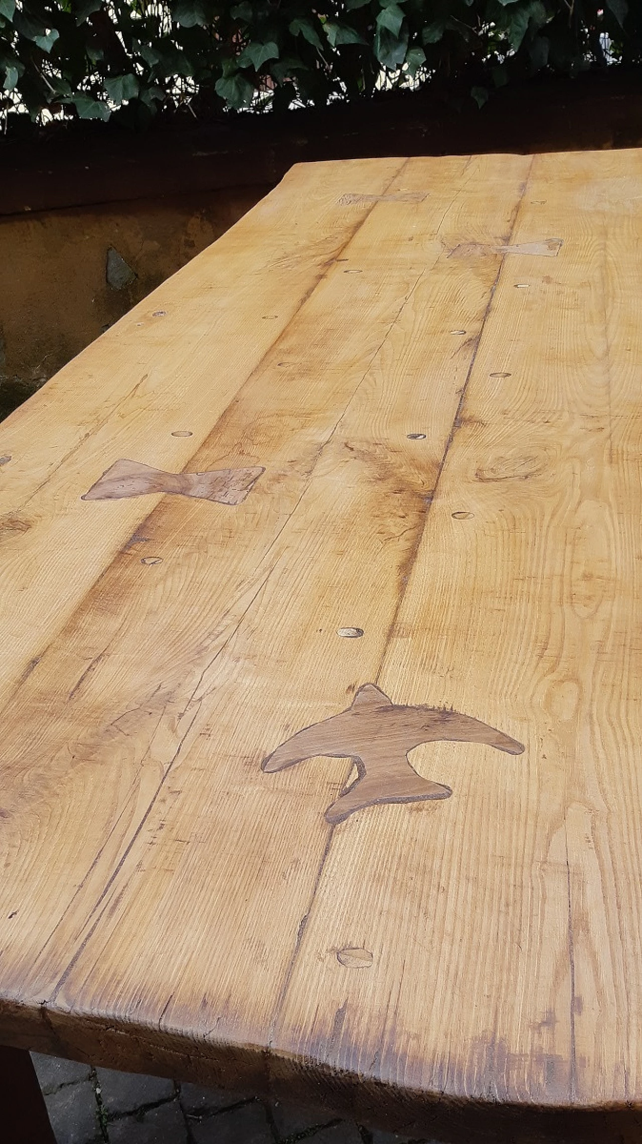 Rustic Tuscan oak and cedar table, early 20th century 3