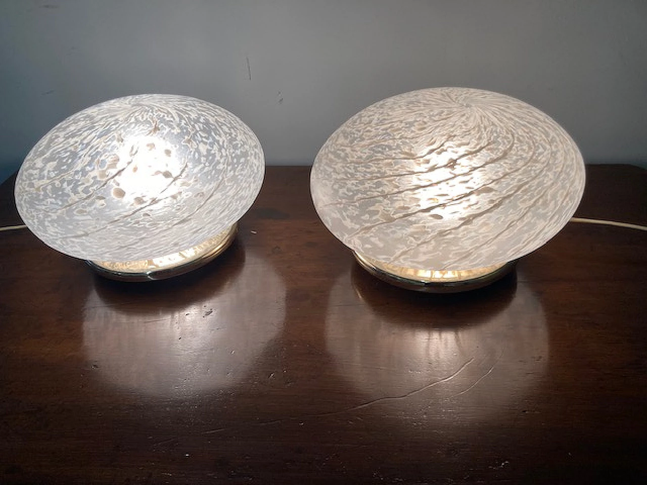 Pair of Murano glass table lamps, 1970s 1