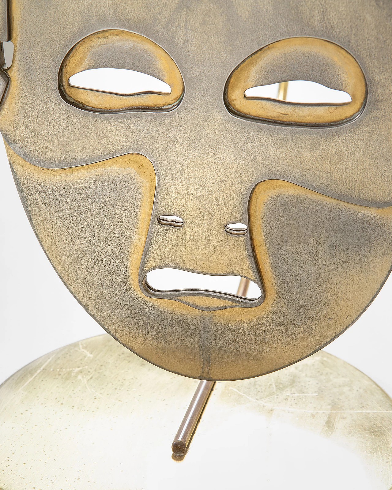 Lidia Selva, The Golden masks, laminated brass sculptures for Frigerio, 1970s 5