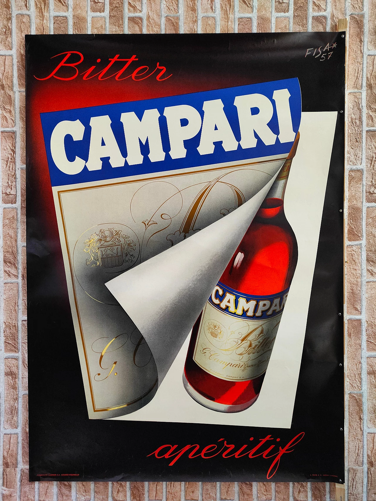 Manifesto pubblicitario Bitter Campari Apéritif di Carlo Fisanotti, 1957 1