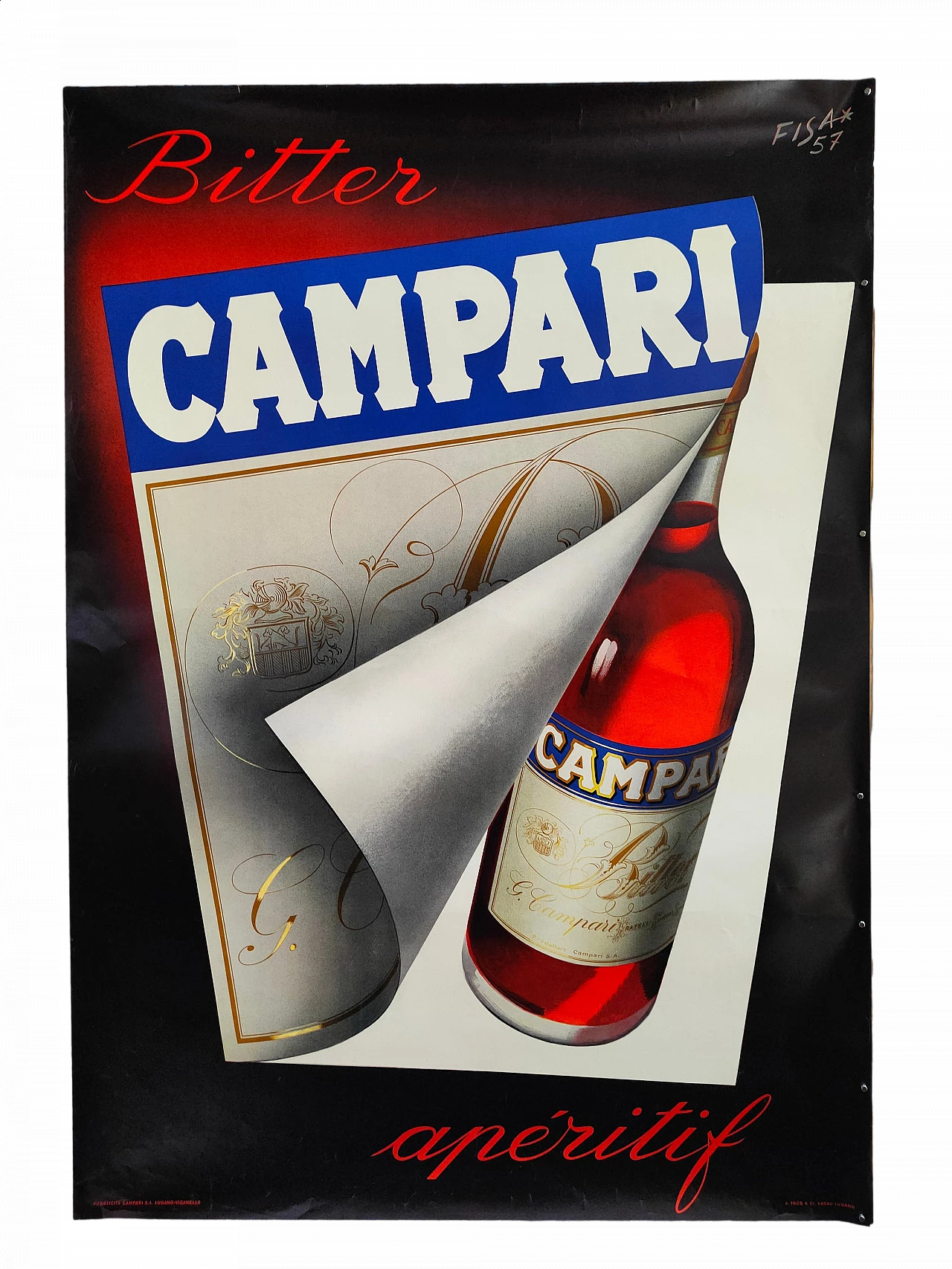 Manifesto pubblicitario Bitter Campari Apéritif di Carlo Fisanotti, 1957 6