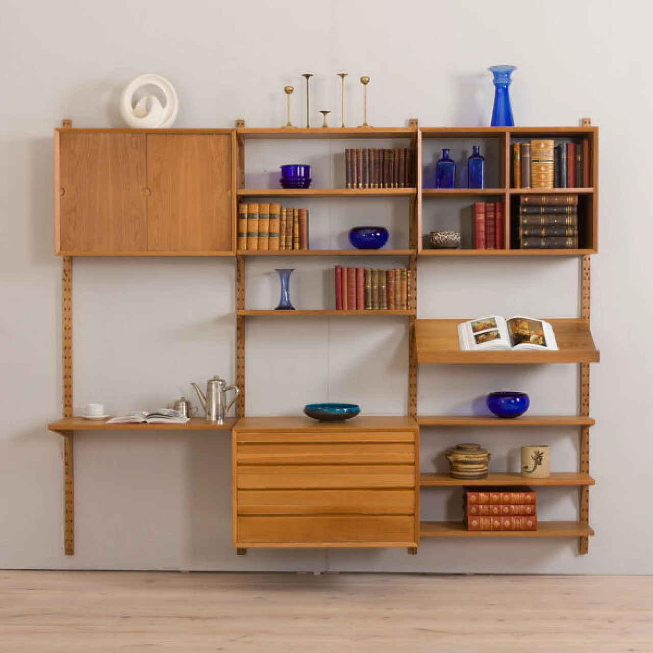 Oak storage wall by Poul Cadovius Royal for Cado, 1960s 1