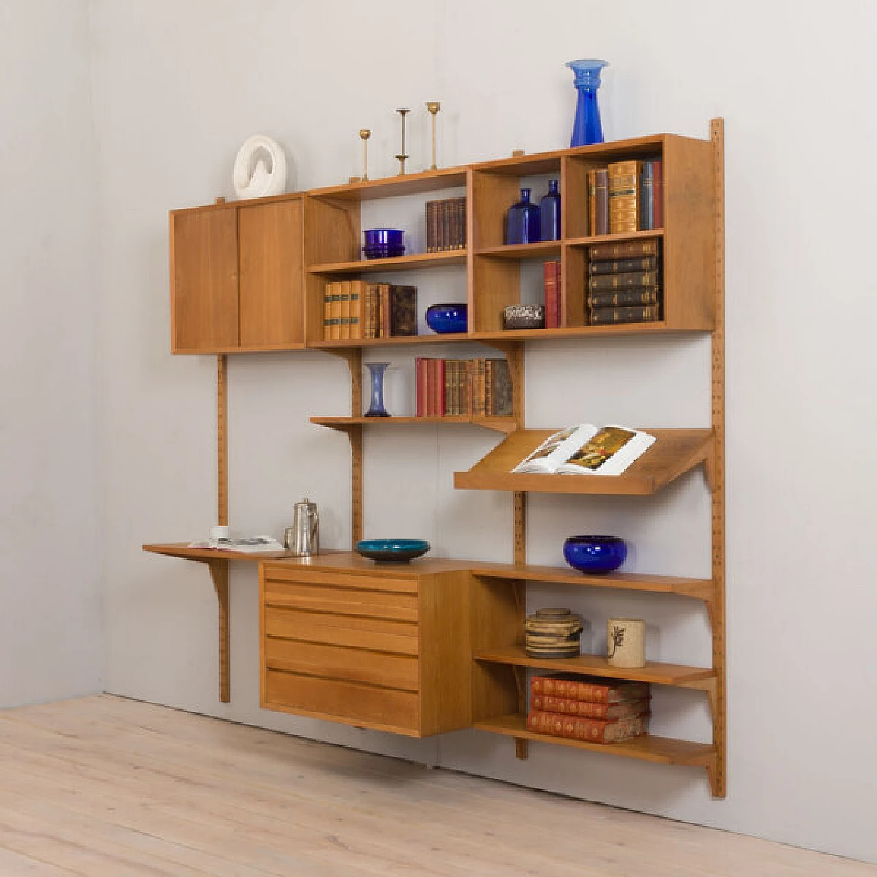 Oak storage wall by Poul Cadovius Royal for Cado, 1960s 2