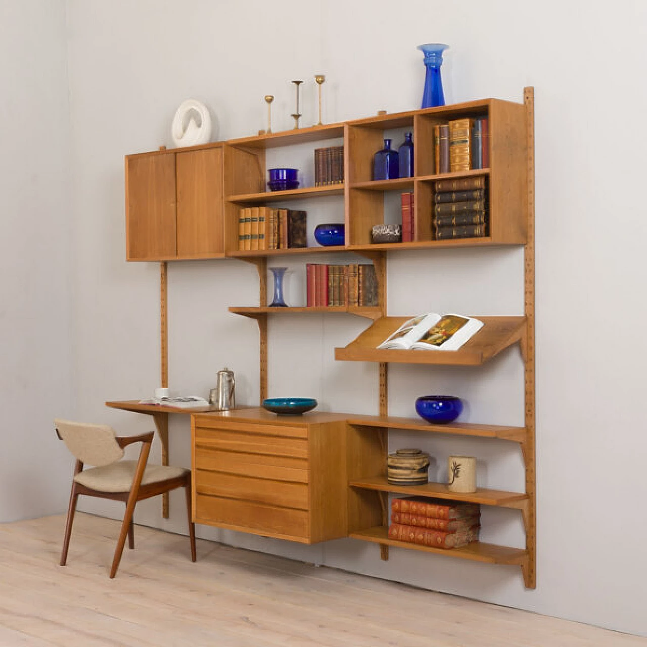 Oak storage wall by Poul Cadovius Royal for Cado, 1960s 3