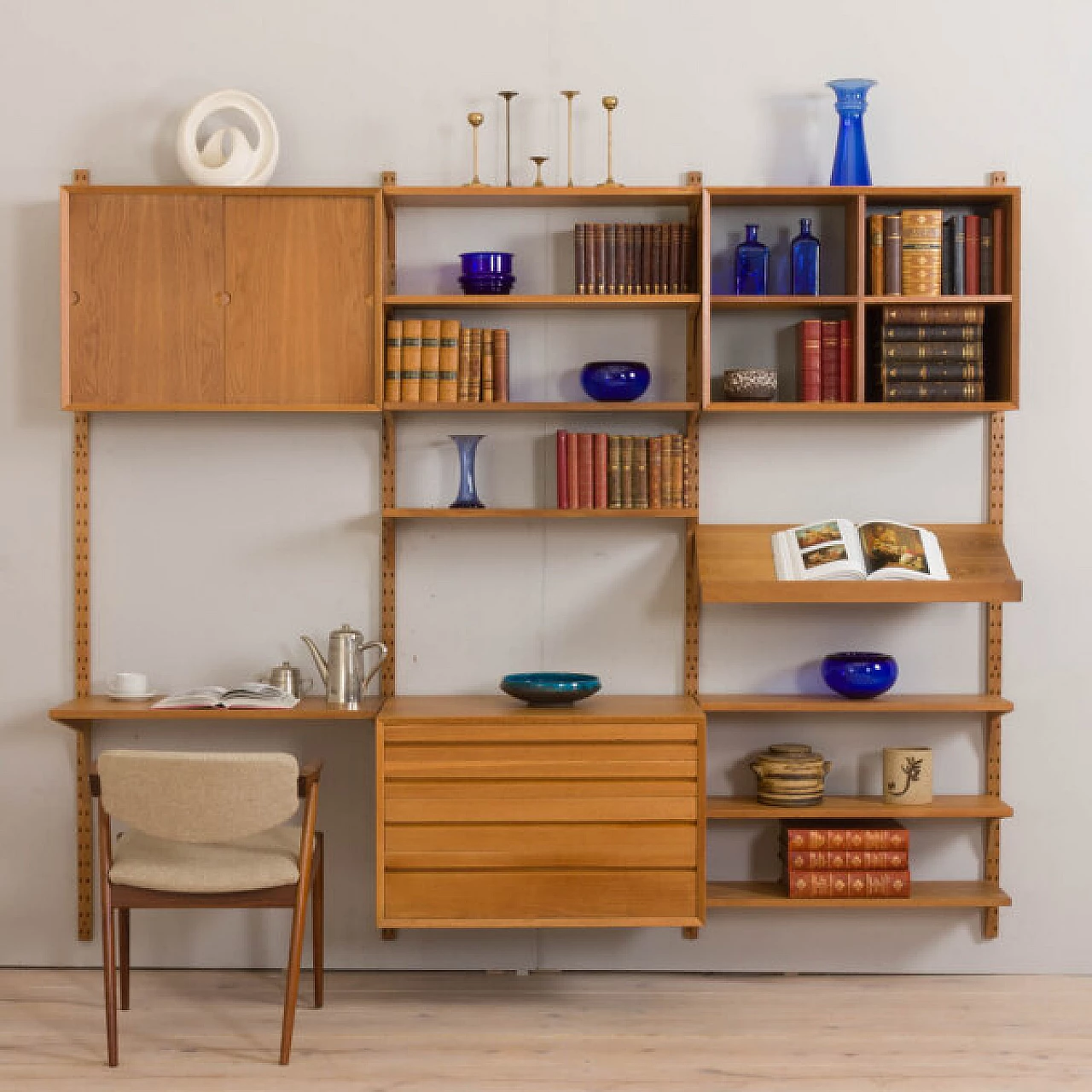 Oak storage wall by Poul Cadovius Royal for Cado, 1960s 4