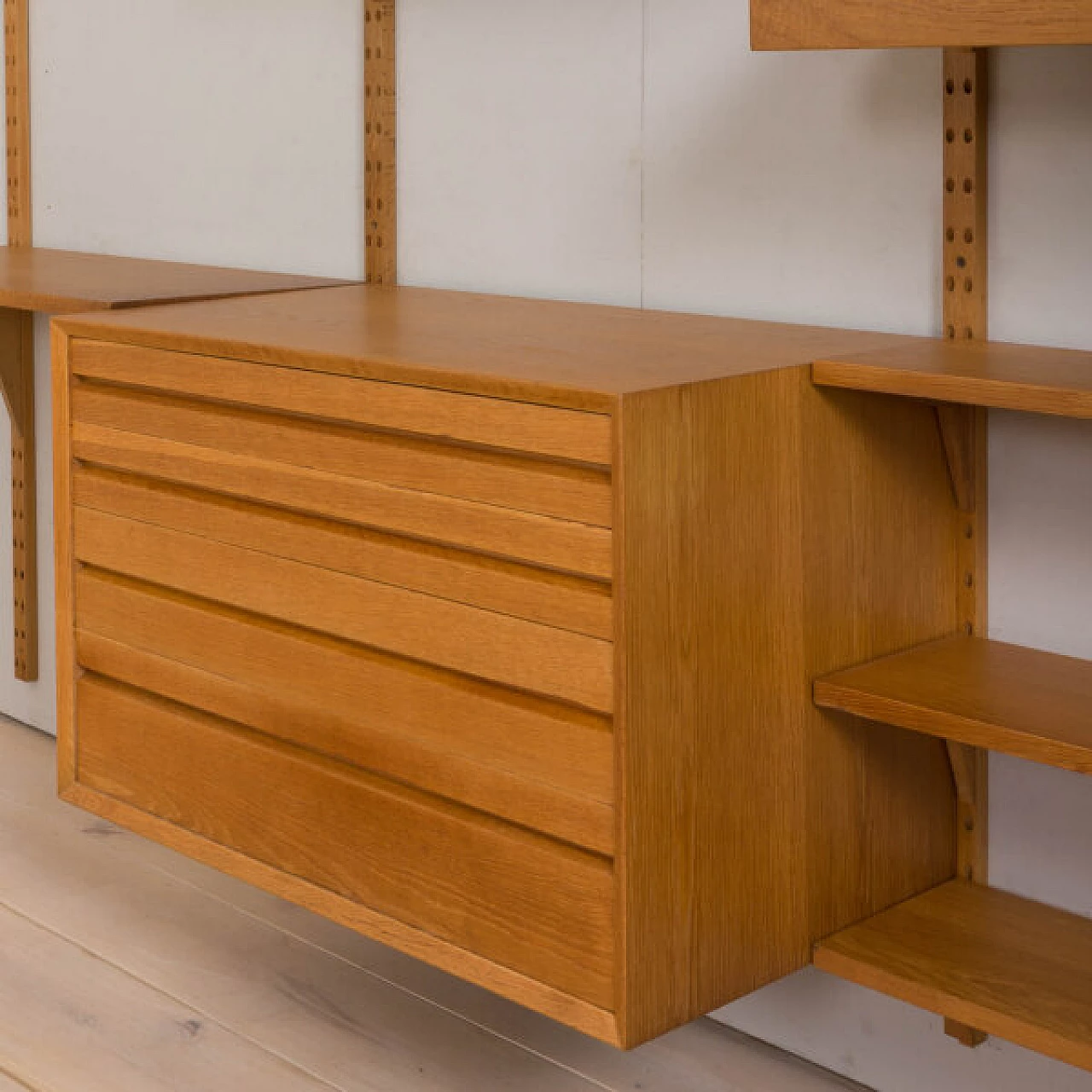 Oak storage wall by Poul Cadovius Royal for Cado, 1960s 6