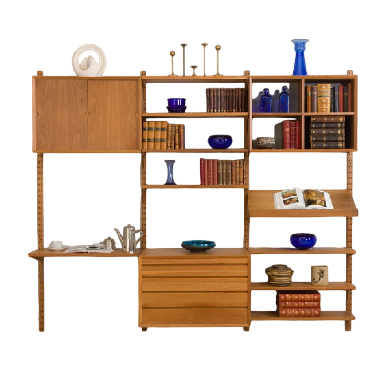 Oak storage wall by Poul Cadovius Royal for Cado, 1960s 13