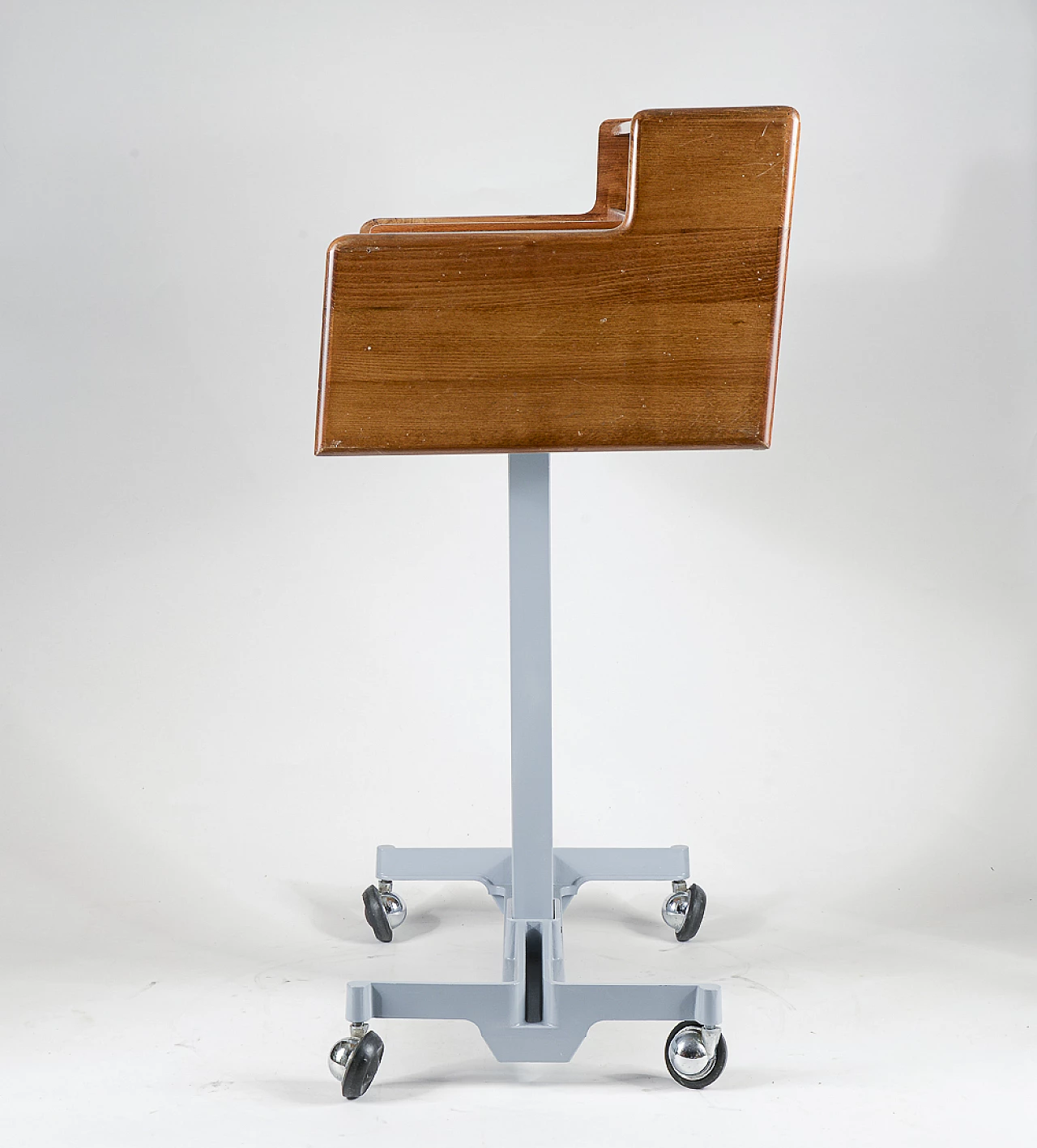 Wood and metal study cabinet with casters, 1960s 8