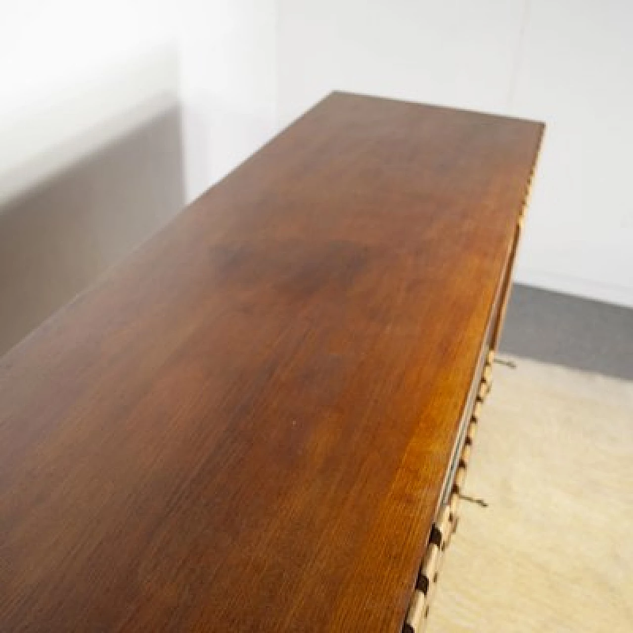 Light oak sideboard with two side doors in the style of Carlo Mollino, 1950s 13