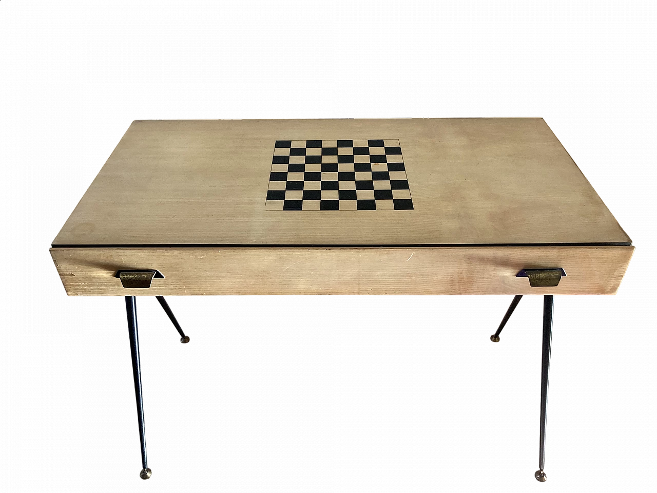 Mid-Century Silvio Cavatorta wooden desk with chessboard, 1955 9