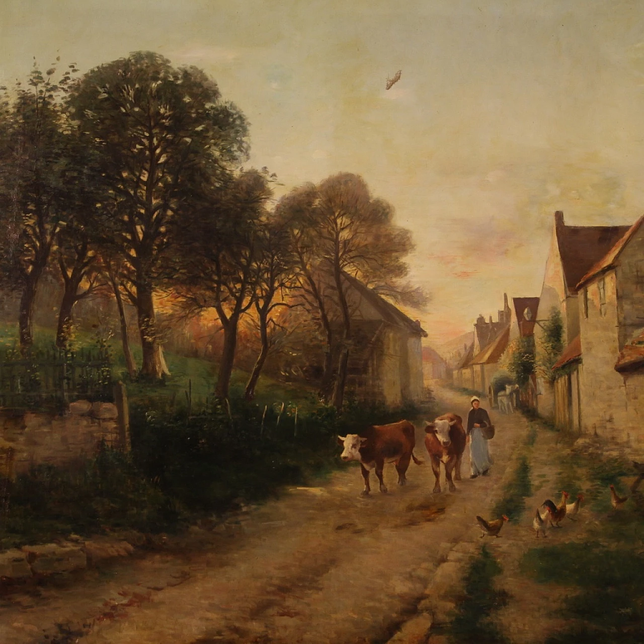 Countryside village, oil painting on canvas, 1899 10