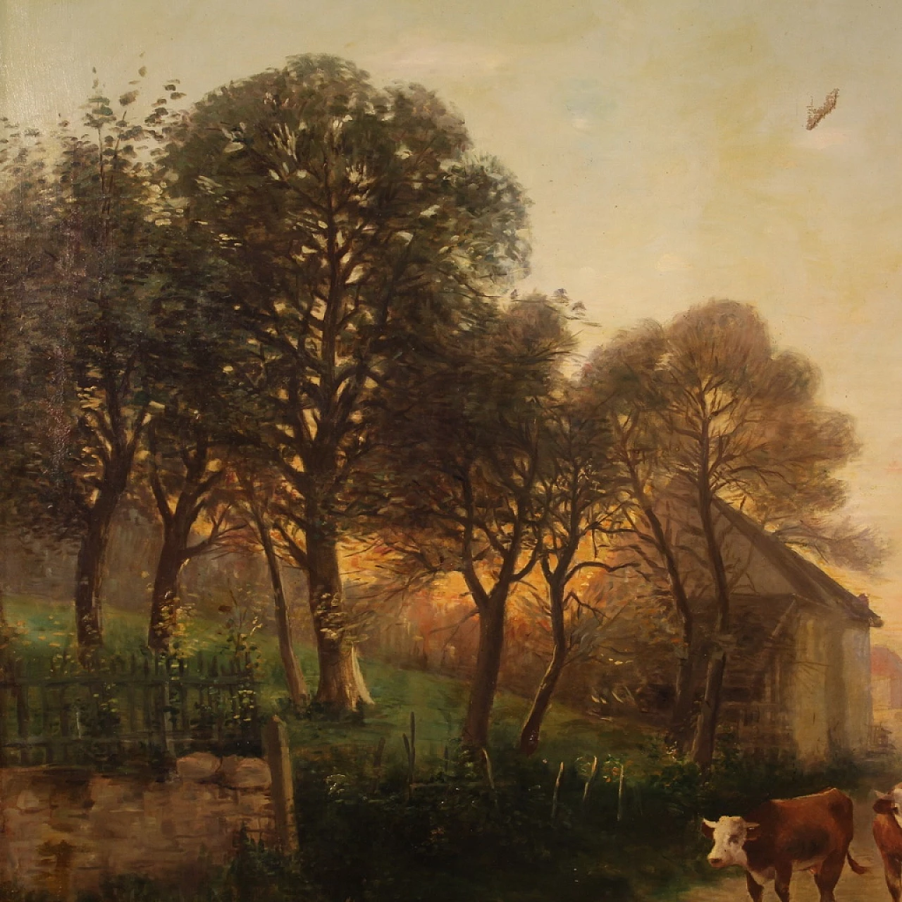 Countryside village, oil painting on canvas, 1899 14