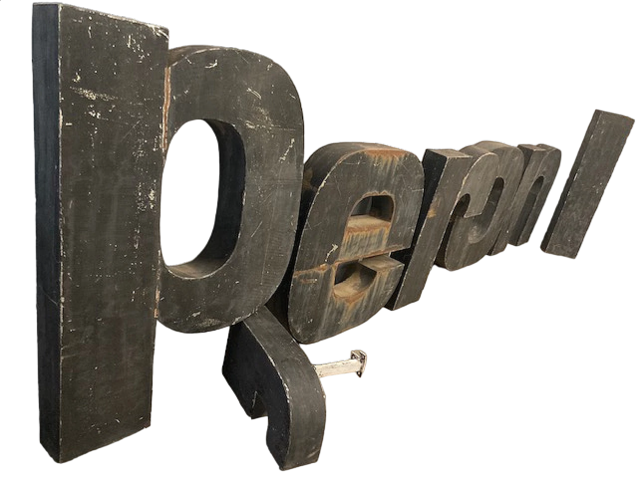 Peroni metal sign letters, 1950s 9