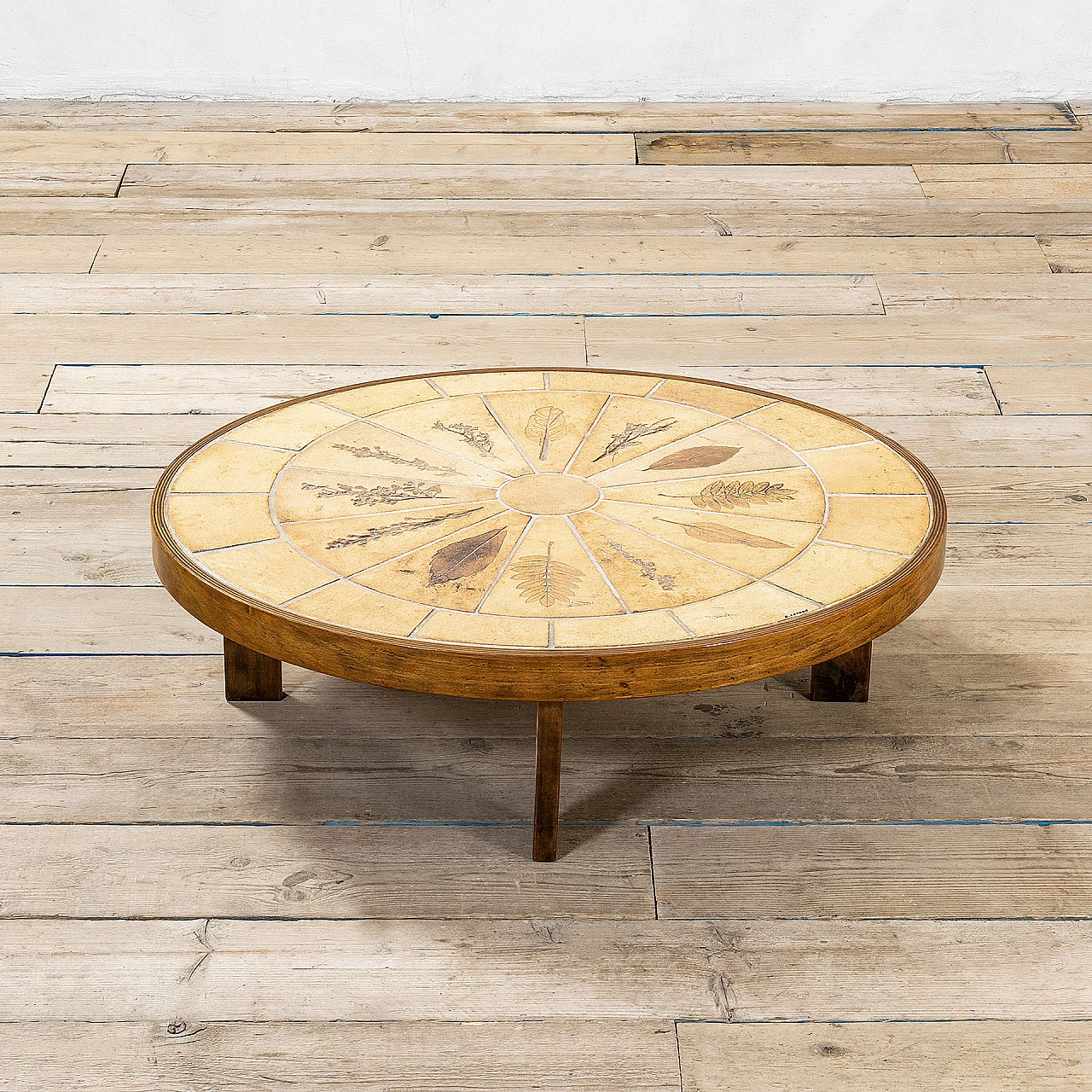 Pomone coffee table in ceramic and wood by Roger Capron, 1970s 2