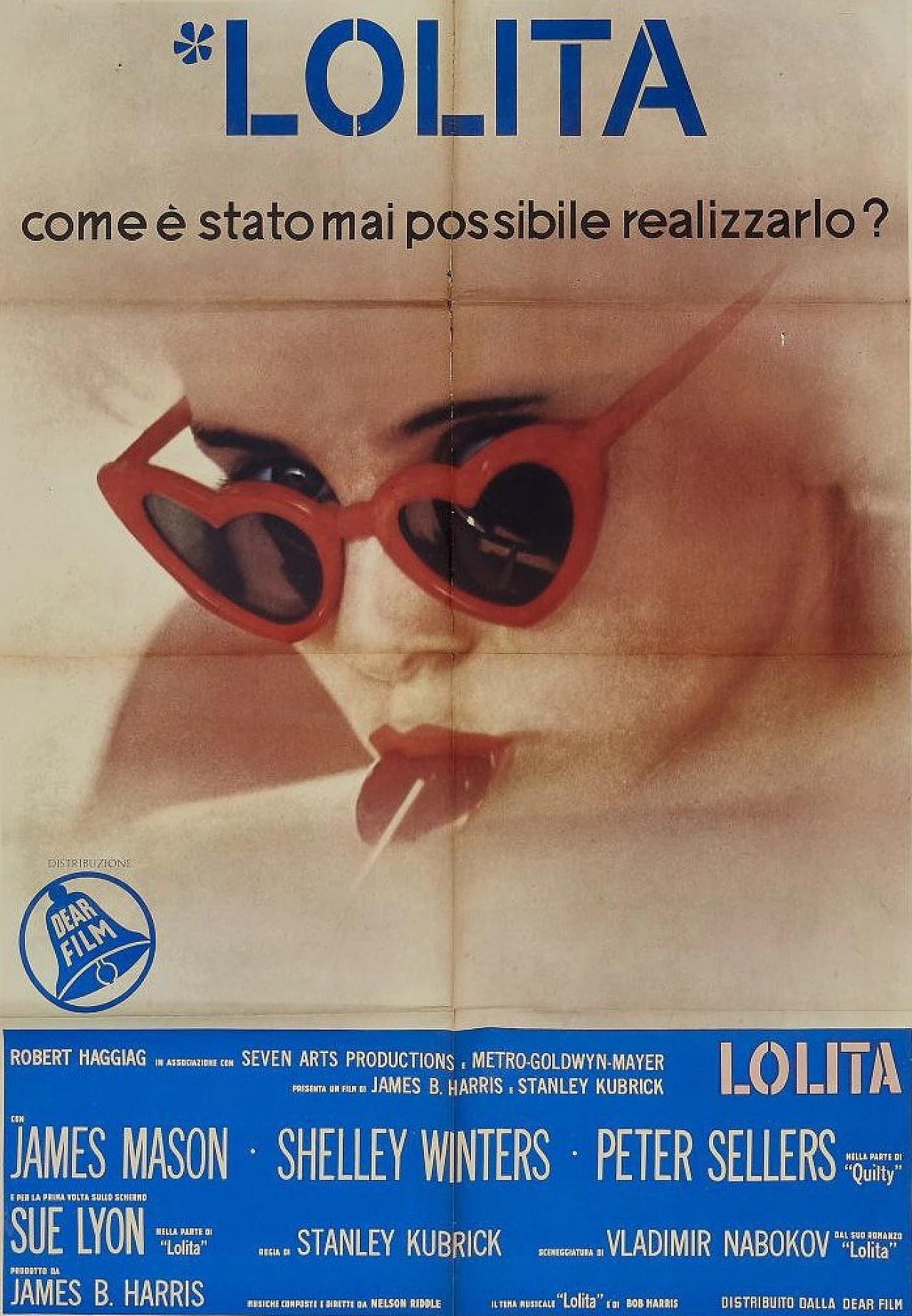 Movie poster for Lolita by Stanley Kubrick, 1962 2