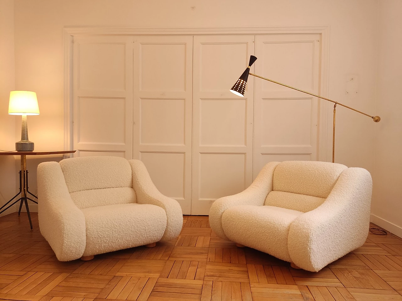 Pair of lounge chairs attributed to Emilio Guarnacci for Designers Guild, 1970s 1