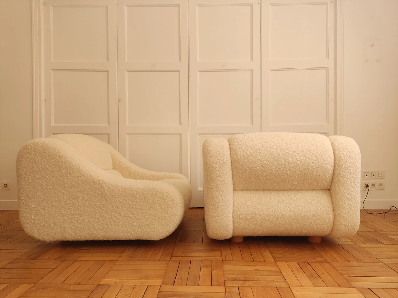 Pair of lounge chairs attributed to Emilio Guarnacci for Designers Guild, 1970s 3