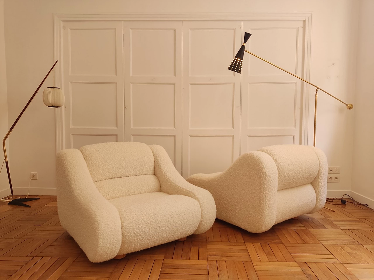 Pair of lounge chairs attributed to Emilio Guarnacci for Designers Guild, 1970s 6