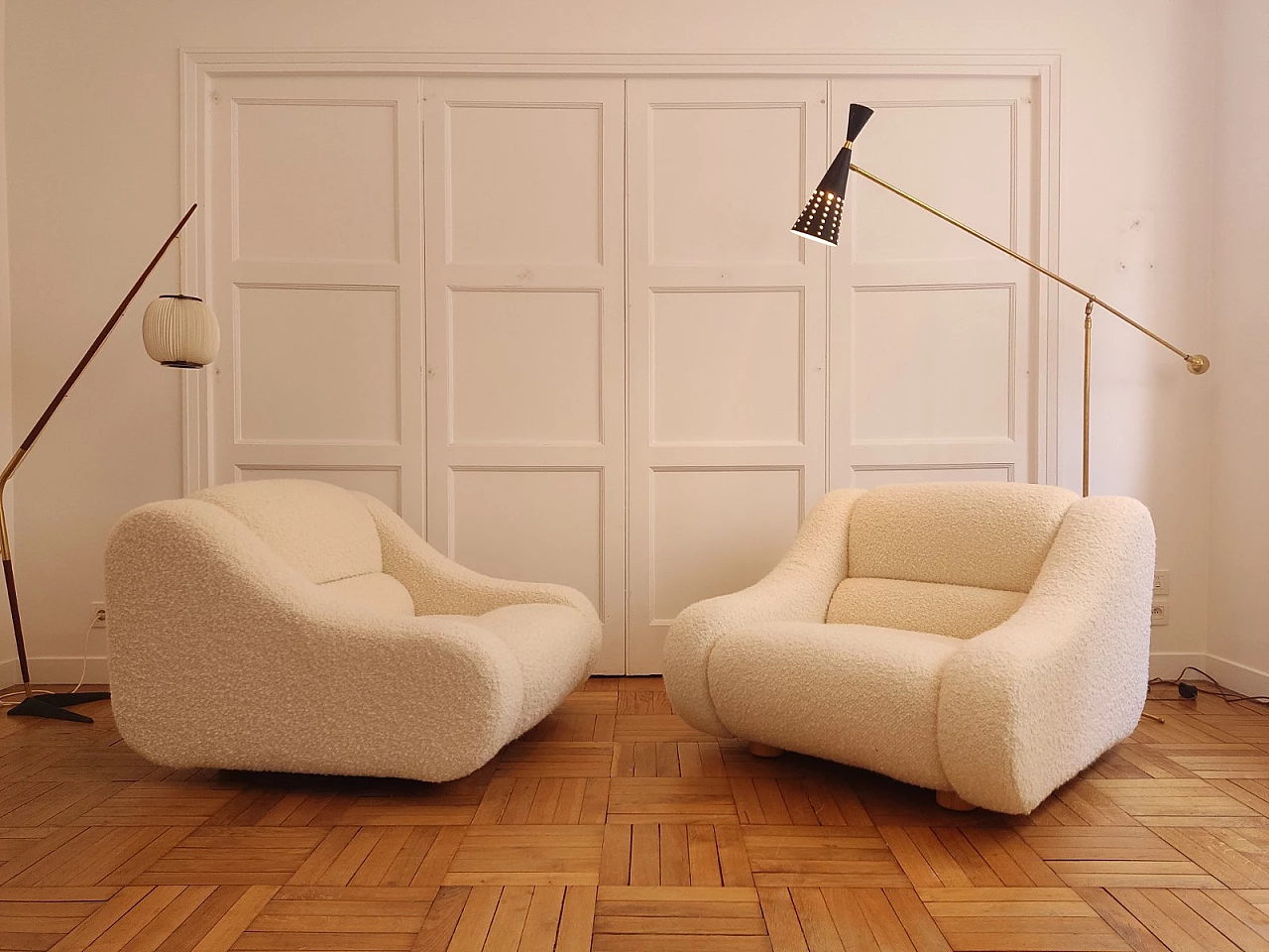 Pair of lounge chairs attributed to Emilio Guarnacci for Designers Guild, 1970s 8