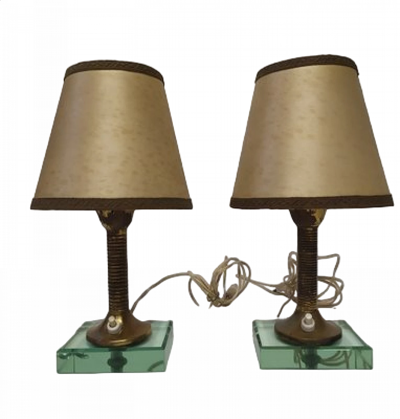 Pair of table lamps attributed to Pietro Chiesa for Fontana Arte, 1930s 7