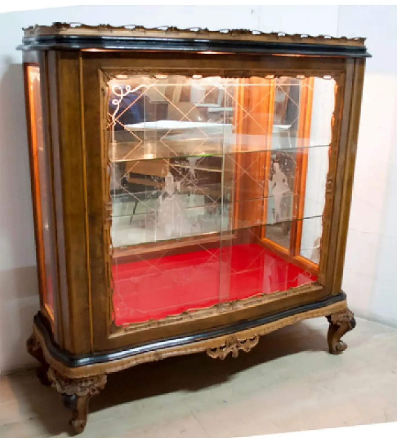 Walnut bar cabinet, 1940s 4