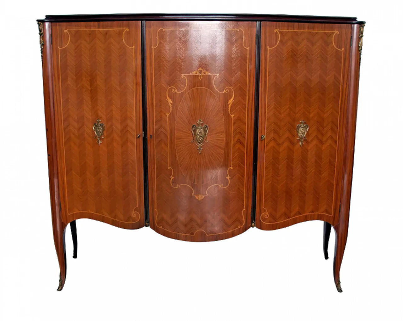 Walnut bar cabinet by Leopoldo Malberti, 1950s 1