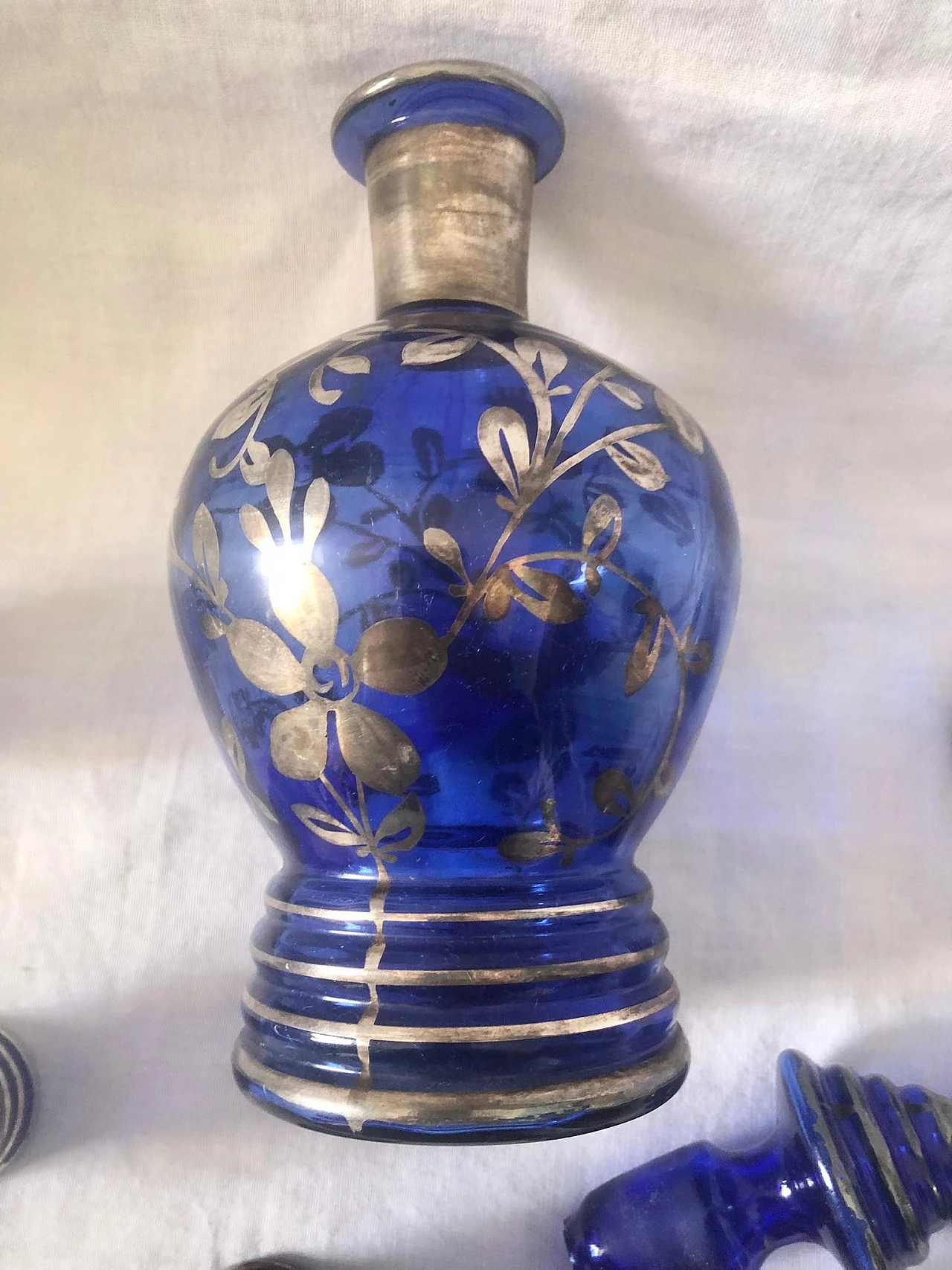 6 Bicchieri e decanter da liquore Art Déco in vetro, anni '40 1