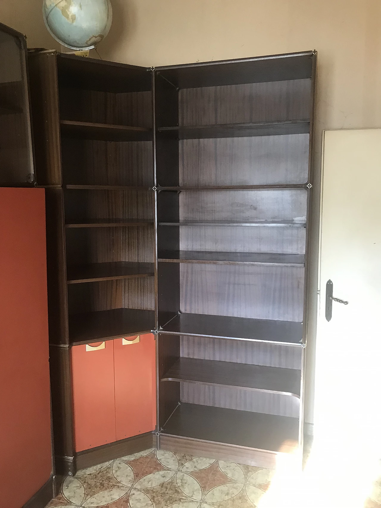 Fitting bookcase with modular corner unit by Fratelli Piarotto, 1960s 3